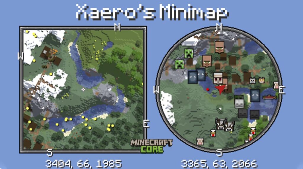 xaeros minimap фото мода для майнкрафт